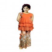 https://www.paikeri.com/Orange Indian Garara Dress